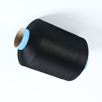 Filament de polyester texturé DTY 75D 36F semi-mat, teint en masse, noir, haute qualité, faible retrait, prix promotionnel