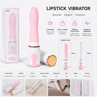 Vibrateur portable en forme de rouge à lèvres, jouet discret, mini bullet, étanche, USB, silicone, jouet sexuel pour femmes
