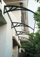 Auvent de terrasse en aluminium antirouille avec panneau en polycarbonate pour une utilisation extérieure à long terme