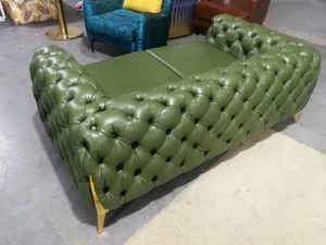Divano Chesterfield Moderno <span class=keywords><strong>in</strong></span> <span class=keywords><strong>Velluto</strong></span> Rettangolare 1 Posto con Imbottitura <span class=keywords><strong>in</strong></span> Spugna per Soggiorno, Ufficio o Interni di Ville - Product Image 4