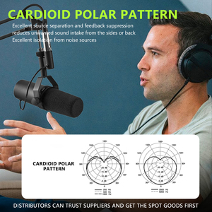 Microphone SM7B, microphone dynamique Sm7b, ensemble de studio <span class=keywords><strong>pour</strong></span> <span class=keywords><strong>podcast</strong></span>, enregistrement en direct/sur scène, podcasting, cardioïde, équipement de studio en métal - Product Image 2