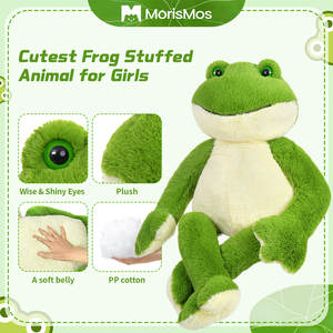 Vente en gros de <span class=keywords><strong>grenouille</strong></span> géante douce en peluche pour enfants garçons filles anniversaire fête de noël décor chambre d'enfant cadeau de douche de bébé - Product Image 3