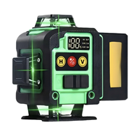 Niveau laser numérique industriel vert JSFANSTAR SN, ligne croisée 4D, auto-nivelant 360°, télécommande, batterie 18650, garantie 1 an, 532nm, 2mm