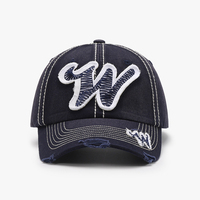 Gorra de Béisbol Unisex Casual Transpirable con Visera Curva y Bordado de Letras con Corona Suave