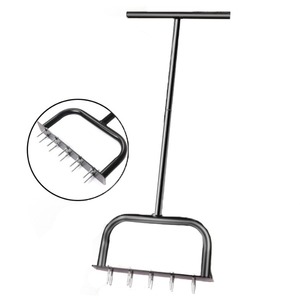 Aérateur de pelouse manuel noir, outil d'aération manuel pour le jardin, pour l'aération du sol compacté - Product Image 2