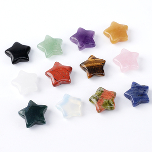 Mini Pentagramme en Cristal Naturel Non Perforé, Pierre de Poche, Décoration Paysagère, Pierre d'Anxiété, <span class=keywords><strong>Perles</strong></span> de Bijoux à Polir et à Lustrer - Product Image 1