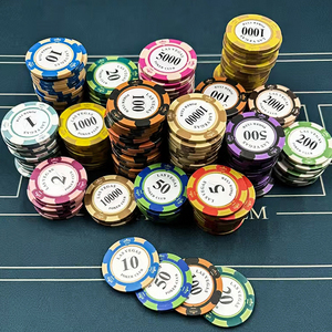 Bán buôn tùy chỉnh 14 gram đất sét Texas Poker chip cờ Bạc trò chơi thiết lập cho hội đồng quản trị thẻ trò chơi - Product Image 1