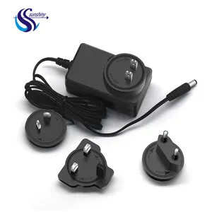 18w max US EU AU UK interchangeable multi plugs ac 110v 230v to 5v 3a 9v 2a 12v 1a 1.5a dc power adapter