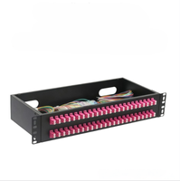 Boîtier de terminaison de câble optique 19 pouces 48/96 ports LC monomode multimode pour rack, panneau de brassage optique LC UPC/APC/OM1/OM2/OM3/OM4