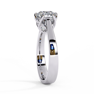 Anillo de Compromiso de Diamante Cultivado en Laboratorio con Corte Brillante en Oro Sólido de 18K para Mujer, Certificado por IGI, Chapado en Rodio, Modelo VBR JEWELS de Lujo - Product Image 3