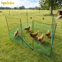 Clôture HPS ODM OEM non électrique en maille noire et verte pour poulets, installation facile, contrôle du territoire libre pour poulailler et pelouse