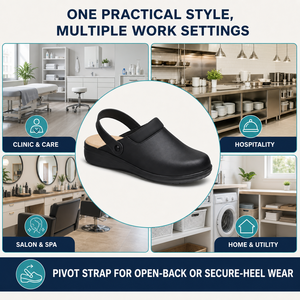 <span class=keywords><strong>Zuecos</strong></span> de Trabajo Personalizados con Punta Abierta Estilo Mary Jane para Mujer y Hombre, Zapatos Mule con Correa Pivotante, Cuña Baja, para Hostelería y Cocina, con Hebilla, Logotipo Personalizado, Venta al por Mayor - Product Image 1