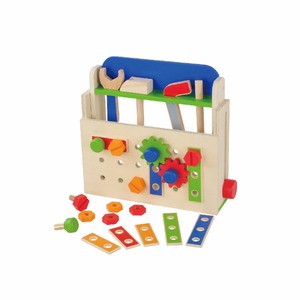 Banc de travail en <span class=keywords><strong>bois</strong></span> pour enfants, jouet d'imitation pour réparer les jouets, avec écrous et engrenages à démonter - Product Image 3