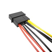 Kabel Pemisah Kipas 4 Arah IDE Molex, 4Pin ke 3Pin/4Pin Tegangan Ganda 12V/5V Adaptor Kontrol Kecepatan untuk Sistem Pendingin PC