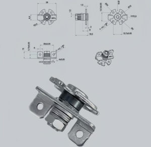 Giảm xóc trục thiết kế hiện đại 360 độ xoay mô-men xoắn bản lề với trục định vị, bản lề Vật liệu: Sắt và thép mangan - Product Image 4