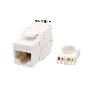 רשת כבלים צבעוני rj45 cat6 utp שקע נשים מפתח 180 תואר kestone cat6 כלים