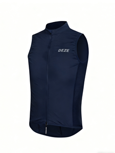 अनुकूलन योग्य स्लीवलेस साइकिलिंग विंडब्रेकर स्टैंड कॉलर वाटर रेपेलेंट रोड बाइक की सवारी शरीर फिट घुमावदार हेम साइकिलिंग जिलेट - Product Image 2