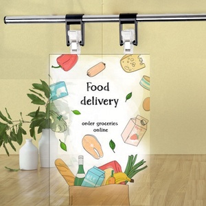 Factory Wholesale <strong>Adjustable</strong> T Shape Ad Stand 210cm Stainless Steel Poster <strong>Display</strong> Rack for Supermarket Shop and Trade Show - Product Image 3