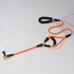Dây dắt chó đi dạo ngoài trời cao cấp, chất liệu polyester bền chắc, phản quang, đệm <span class=keywords><strong>neoprene</strong></span> dày, tay cầm đôi, không cần dùng tay, 1.5M 1.8M - Product Image 5
