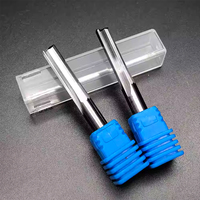 Fresa de 2 filos de carburo sólido para router, herramientas de grabado y tallado CNC para madera, fresa de ranura recta