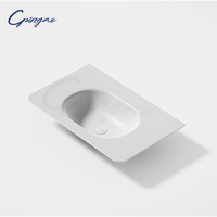 Surface Solution Vanités de salle de bain Surface solide Lavabo Résine Pierre Comptoir Modulaire Surface solide Vanity Top Lavabo