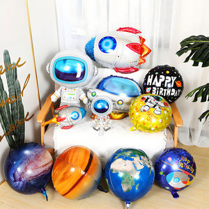 Decoración Personalizada para Fiesta de Cumpleaños Infantil con Temática Espacial, Globo de Aluminio con Diseño de Mono, Cohete y Astronauta de Dibujos Animados - Product Image 5