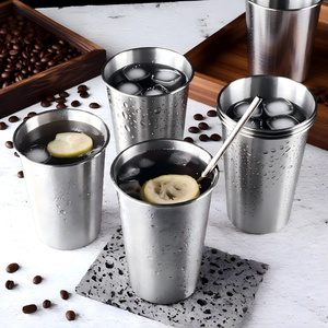 Gobelets à bière empilables en acier inoxydable de 350 ml avec logo personnalisé, réutilisables pour <span class=keywords><strong>bar</strong></span>, restaurant, usage domestique, cadeaux, vente en gros - Product Image 4