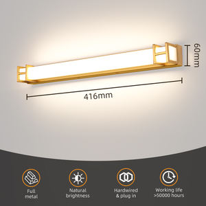 High Quality Modern Bedroom <b>Bedside</b> LED <b>Wall</b> Lamp Touch Control IP44 Rated Stainless Steel & Crystal Gold Finish 3-Year Warranty - Product Image 4
