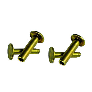 Washers cılarla RoHS sertifikalı katı pirinç perçinler-deri zanaat/otomotiv sabitleme için altın kaplama çelik çekirdek düz kafa perçinler - Product Image 3