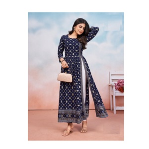 Nueva colección de bodas y fiestas Rayon Kurtis Ropa india y pakistaní para exportación Venta Long Kurti - Product Image 1