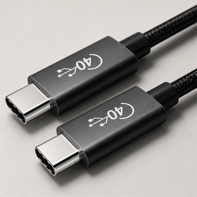 Wholesale USB4 40Gbps Type-C to Type-C Cable 100W PD Fast Charging E-mark Nylon Braid 1m for Laptop MacBook OEM ODM Factory