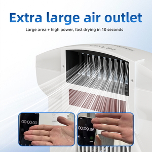 Secador de manos con sensor de alta velocidad, secador rotativo de <span class=keywords><strong>segunda</strong></span> <span class=keywords><strong>mano</strong></span> automático montado en la pared, y en hoteles para uso doméstico, el mejor secador de manos eléctrico, 1 unidad - Product Image 2