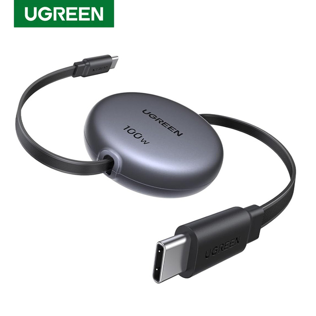 UGREEN 100W Retractable USB C Cable Type C Cord USB C Charger Data Cable for iPhone 17/16/14 MacBook Pro/Air Galaxy S25/S25/S24
