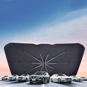 Pare-soleil de voiture avec Logo personnalisé, parapluie de <span class=keywords><strong>Protection</strong></span> <span class=keywords><strong>UV</strong></span>, <span class=keywords><strong>Parasol</strong></span> avant de voiture enduit d'argent - Product Image 2