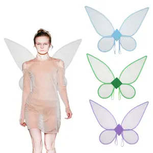 나비 소녀 요정 천사 또는 나비 날개 의상 키즈 메쉬 요정 천사 날개 2023 핫 세일