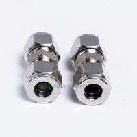 Konektor Union Baja Tahan Karat SS304 1/2" OD dengan Sambungan Kompresi Ferrule Ganda