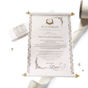 Invitations de <span class=keywords><strong>d</strong></span>éfilement de mariage personnalisées avec photos imprimées, boîte de marquage à chaud en feuille <span class=keywords><strong>d</strong></span>'or, plusieurs couleurs disponibles - Product Image 6