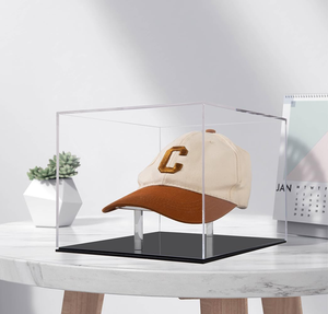 Cappello <span class=keywords><strong>in</strong></span> acrilico trasparente per la vetrina del cappello da Baseball autografo cappello porta casco Lucite Memorabilia Box per gli sport di calcio - Product Image 2