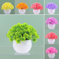 Mini boule décorative de noyau d'ananas simulé bonsaï ornement de plante verte artificielle pour la maison pour l'arbre de Pâques de Noël