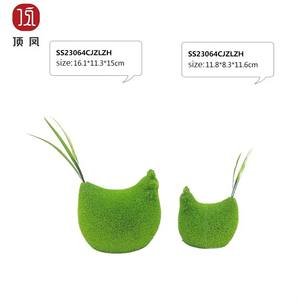 Adornos <span class=keywords><strong>de</strong></span> Macetas con Diseño <span class=keywords><strong>de</strong></span> Gallo y Musgo Artificial para Decoración <span class=keywords><strong>de</strong></span> Jardín al Aire Libre, Fiestas <span class=keywords><strong>de</strong></span> Pascua - Product Image 2