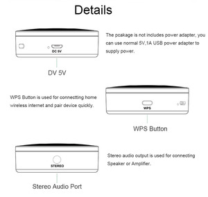 Receptor de Audio y música inalámbrico M5 para Airplay, adaptador de Spotify Streamer, Hifi, WIFI, 2,4G, para DLNA, Airplay - Product Image 6