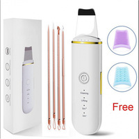 Nettoyeur de peau à ultrasons ABS étanche USB, nébuliseur, humidificateur, appareil de nettoyage en profondeur du visage, spatule exfoliante pour le visage