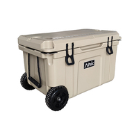 Nevera Portátil Térmica Impermeable AHIC de 50QT con Ruedas para Acampar, Hacer Barbacoas y Picnics