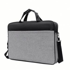 Sacoche d'ordinateur portable élégante et étanche pour homme, mallette professionnelle légère pour le bureau et les voyages, sac à bandoulière noir moderne - Product Image 2