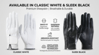 Guantes de Golf de Piel Cabretta Deportivos, Transpirables, de Secado Rápido, Anti-UV, para Mano Izquierda y Derecha, Unisex, de Primera Calidad, Coloridos, al por Mayor
