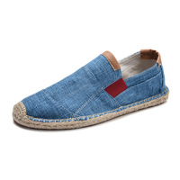 Espadrilles pour hommes à semelle en jute, nouvelles chaussures décontractées à enfiler de créateur, vente en gros, chaussures en toile personnalisées