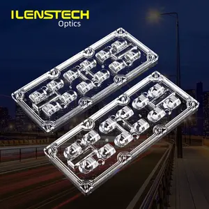 Lentilles LED asymétriques 50 degrés 2x6 gamme de lentilles pour l'éclairage sportif/projecteur lentilles de Module étanches