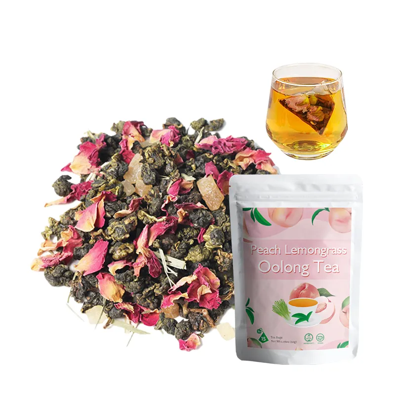 Non-GMO Premium Tea tie guan yin oolong tea weight loss Peach Lemongrass Oolong Tea