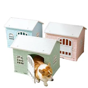 इनडोर केनेल लिविंग रूम नए छोटे और मध्यम आकार के कुत्ते के घर के साथ चार सीज़न सामान्य बिल्ली घर