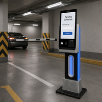 Kiosque intelligent Sinmar OEM avec lecteur de codes QR, machine de kiosque de libre-service intérieur pour l'enregistrement de stationnement avec imprimante